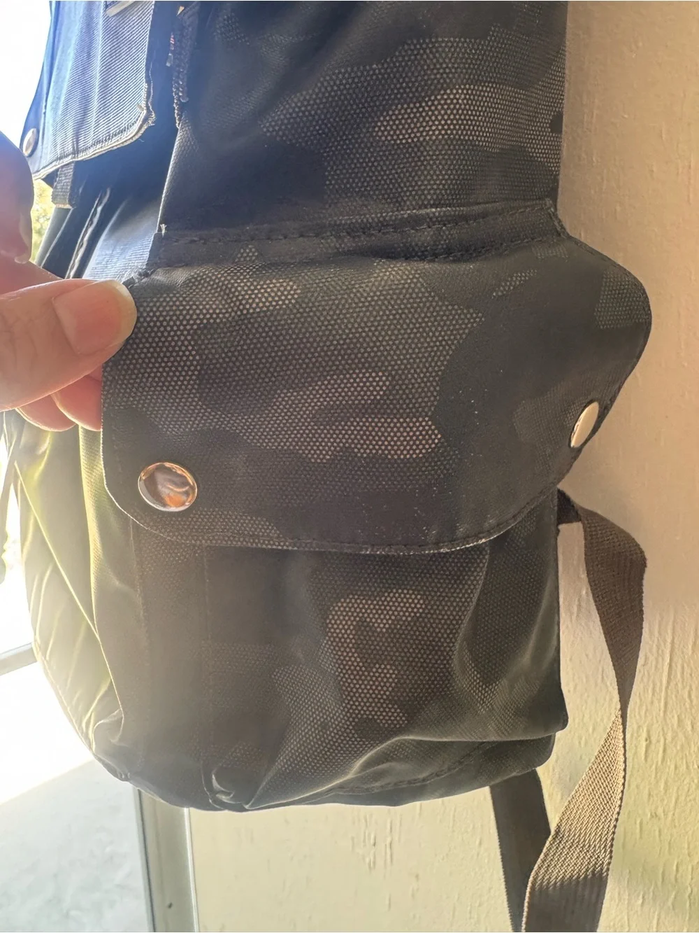 Duchamp Men's Camo Roll-Top Backpack - Black/Gray